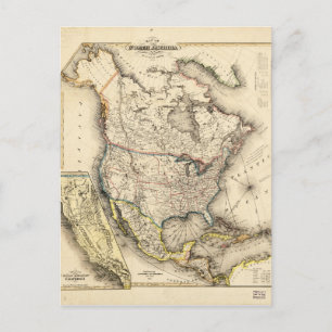Kaart van Noord-Amerika (1850)