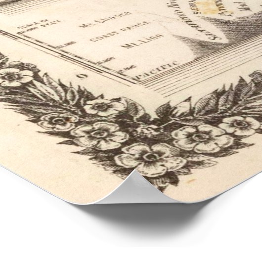 Kaart van Noord-Amerika (1859) Poster (Hoek)