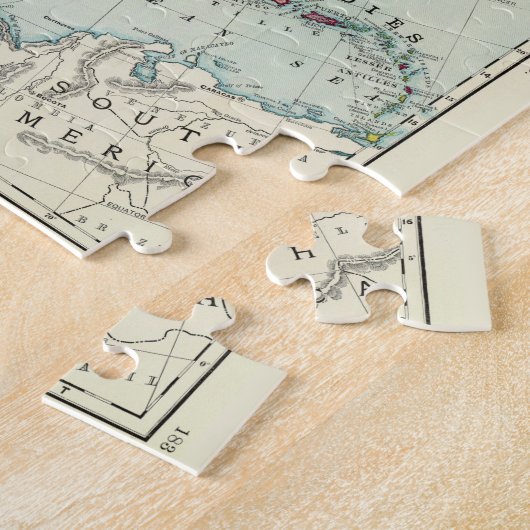  kaart van Noord-Amerika (1897) Legpuzzel (Zijkant)