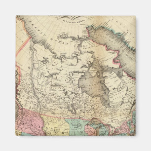 Kaart van Noord-Amerika 3 Magneet