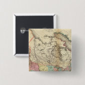 Kaart van Noord-Amerika 3 Vierkante Button 5,1 Cm (Voorkant /achterkant)