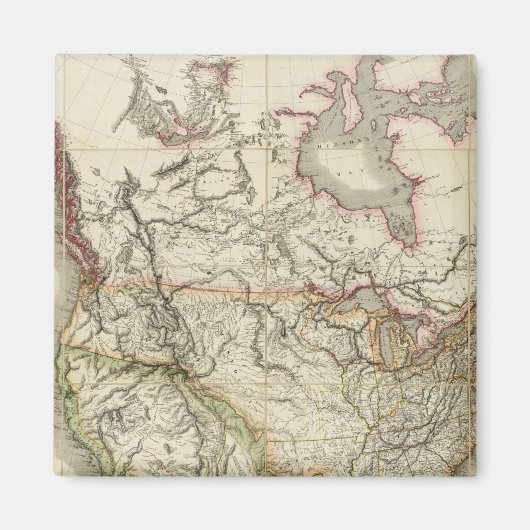 Kaart van Noord-Amerika 4 Magneet (Voorkant)