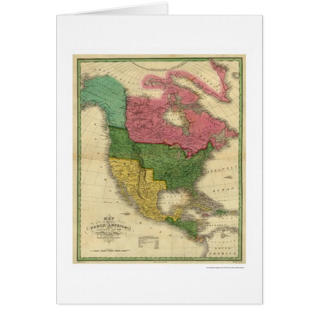 Kaart van Noord-Amerika door D.H. Vance 1826 (Voorkant)