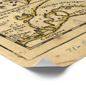 Kaart van Noord-Amerika door Herman Moll (1715) Poster (Hoek)