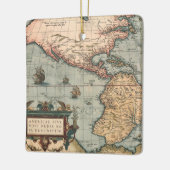  kaart van Noord-Amerika Keramisch Ornament (Links)