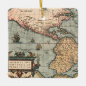  kaart van Noord-Amerika Keramisch Ornament (Voorkant)
