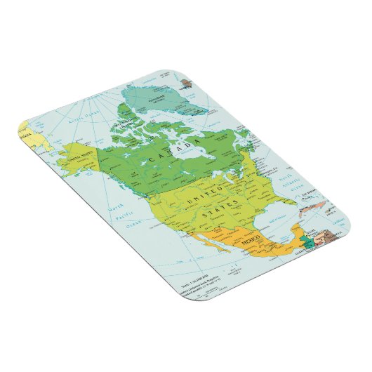 Kaart van Noord-Amerika Magneet (Rechterzijde)