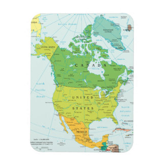 Kaart van Noord-Amerika Magneet