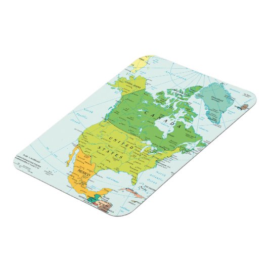 Kaart van Noord-Amerika Magneet (Linkerzijde)