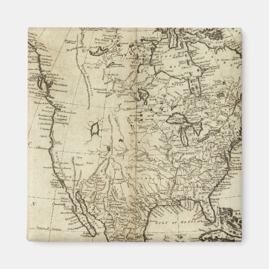 Kaart van Noord-Amerika Magneet (Voorkant)