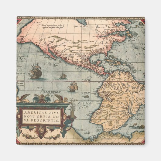 kaart van Noord-Amerika Magneet (Voorkant)
