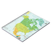 Kaart van Noord-Amerika Notitieboek (Linkerzijde)