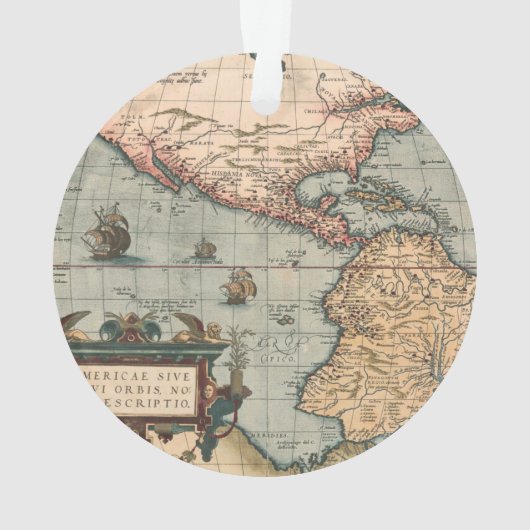 kaart van Noord-Amerika Ornament (achterkant)