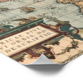  kaart van Noord-Amerika Poster (Hoek)