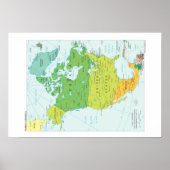 Kaart van Noord-Amerika Poster (Voorkant)