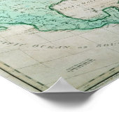 Kaart van Noord-Amerika Poster (Hoek)