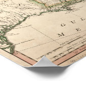  kaart van Noord-Amerika Poster (Hoek)