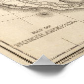 Kaart van Noord-Amerika Poster (Hoek)