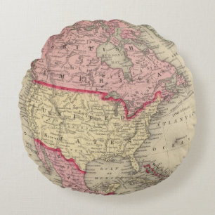 Kaart van Noord-Amerika Rond Kussen