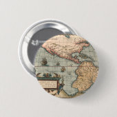kaart van Noord-Amerika Ronde Button 5,7 Cm (Voorkant /achterkant)