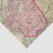 Kaart van Noord-Amerika Tissuepapier (Detail)