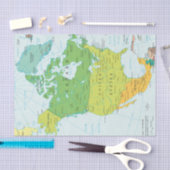 Kaart van Noord-Amerika Tissuepapier (Craft)