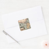 kaart van Noord-Amerika Vierkante Sticker (Envelop)