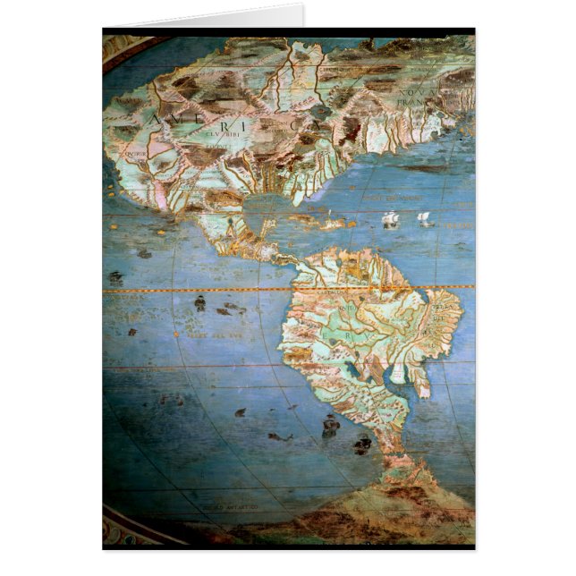 Kaart van Noord- en Zuid-Amerika (Voorkant)