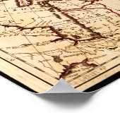 Kaart van Noord- en Zuid-Amerika (1786) Poster (Hoek)