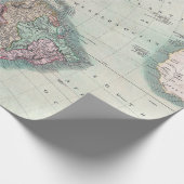 kaart van Noord- en Zuid-Amerika 1806 Cadeaupapier (Hoek)