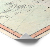 kaart van Noord- en Zuid-Amerika (1806) Poster (Hoek)