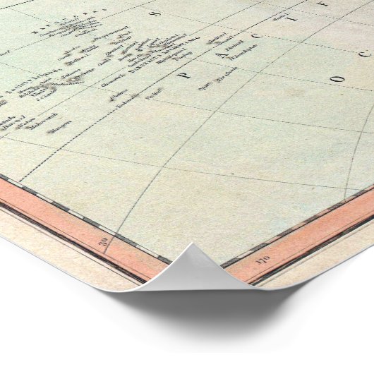  kaart van Noord- en Zuid-Amerika (1806) Poster (Hoek)