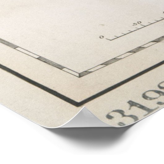  kaart van Noord- en Zuid-Amerika (1843) Poster (Hoek)