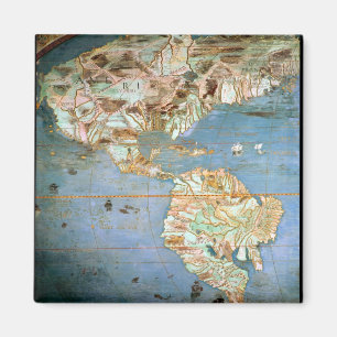 Kaart van Noord- en Zuid-Amerika Magneet