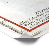 kaart van Noord- en Zuid-Amerika Poster (Hoek)