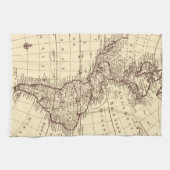 kaart van Noord- en Zuid-Amerika Theedoek (Horizontaal)