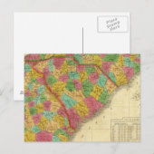 Kaart van Noord- en Zuid-Carolina en Georgië (Voorkant / Achterkant)