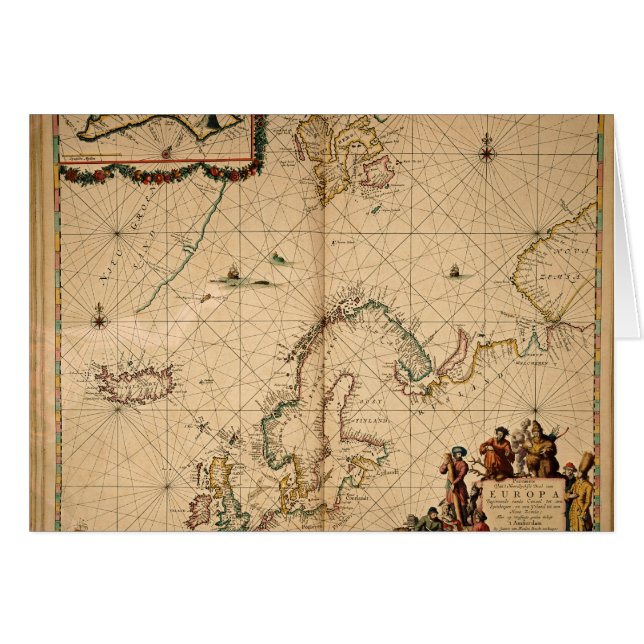 Kaart van Noord-Europa (Voorkant Horizontaal)