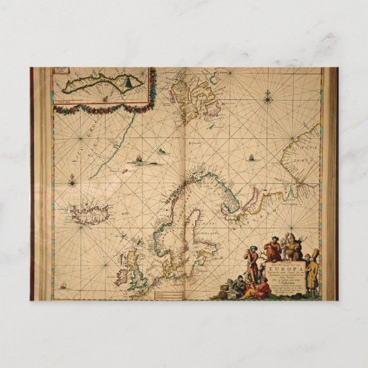 Kaart van Noord-Europa (Voorkant)