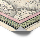  kaart van Noord-Italië, 1853 Poster (Hoek)