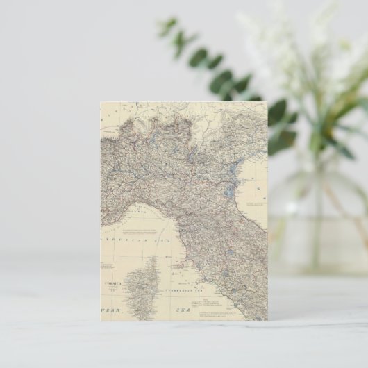  kaart van Noord-Italië (1861) (Staand voorkant)