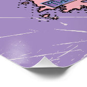 Kaart van Noord-Korea Perfect Poster (Hoek)