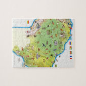 Kaart van Noord-Zuid-Amerika Legpuzzel (Horizontaal)