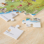 Kaart van Noord-Zuid-Amerika Legpuzzel (Zijkant)