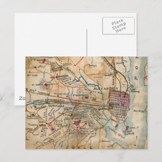 kaart van Noordoost-Virginia (1862) (Voorkant / Achterkant)