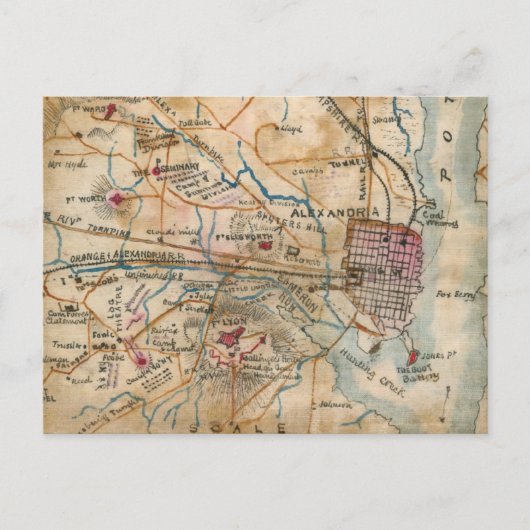 kaart van Noordoost-Virginia (1862) (Voorkant)