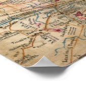  kaart van Noordoost-Virginia (1862) Poster (Hoek)