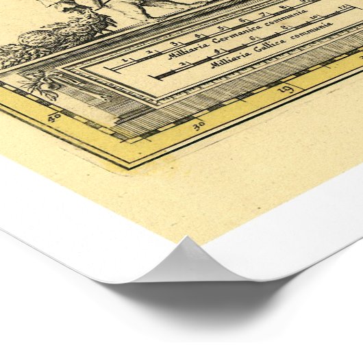 Kaart van Noorwegen door Jan Jansson 1650 Poster (Hoek)