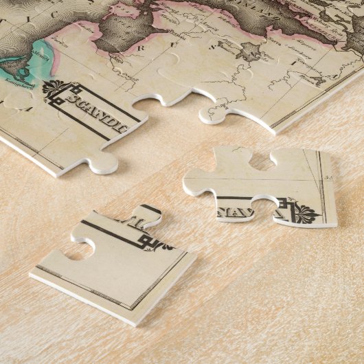  kaart van Noorwegen en Zweden (1831) Legpuzzel (Zijkant)