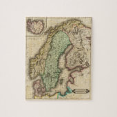  kaart van Noorwegen en Zweden (1831) Legpuzzel (Verticaal)